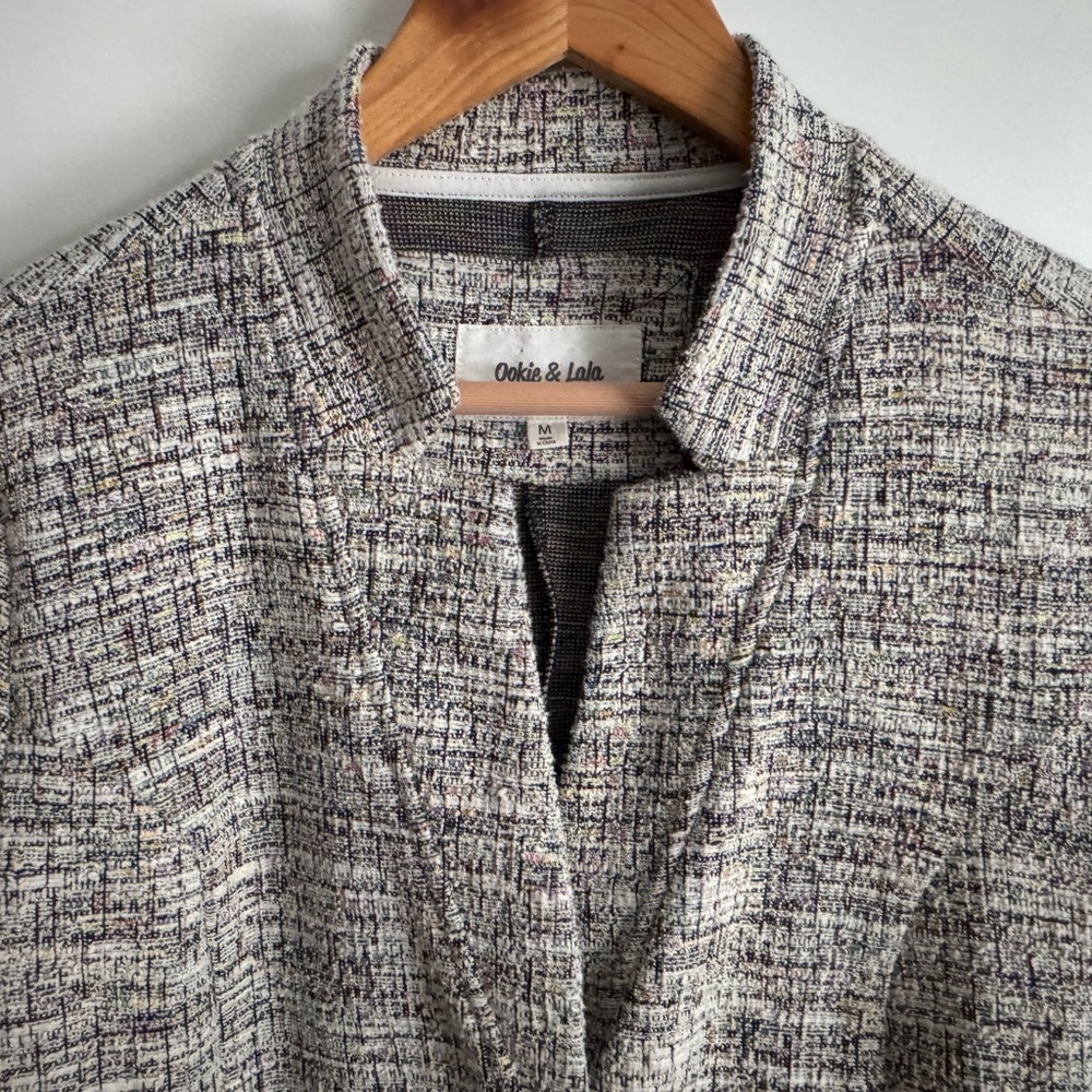OOKIE & LALA Women’s Tweed Blazer Medium - Picture 4 of 6